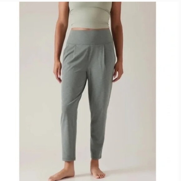 Athleta Pants - Athleta Elation Pant In Heather Green Size Large Tall